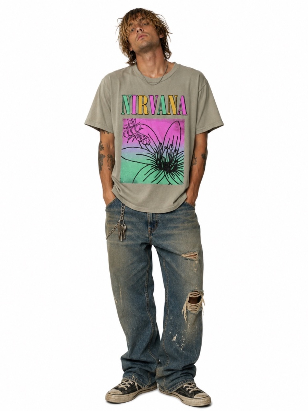 Nirvana Shirt S Vintage Tan